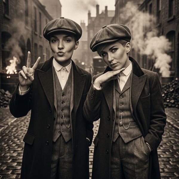 AI-bilde i stilen 1920-tallsgangster, tatt i Minselfie photobooth