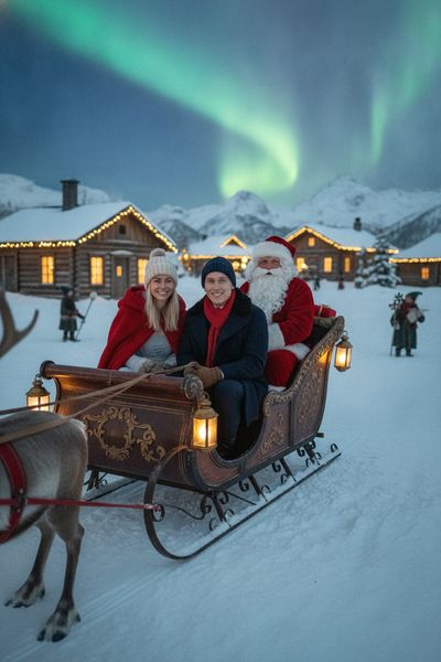 AI-bilde i stilen Julesleden, tatt i Minselfie photobooth
