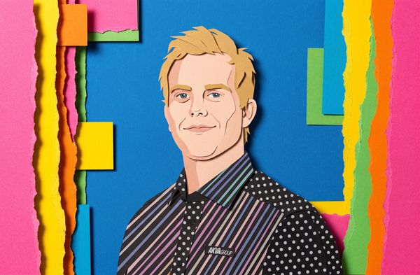 AI-bilde i stilen Papirklipp, tatt i Minselfie photobooth
