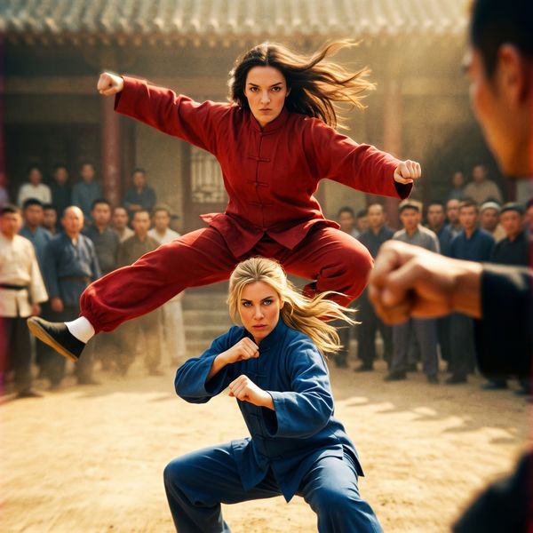 AI-bilde i stilen Kung Fu, tatt i Minselfie photobooth